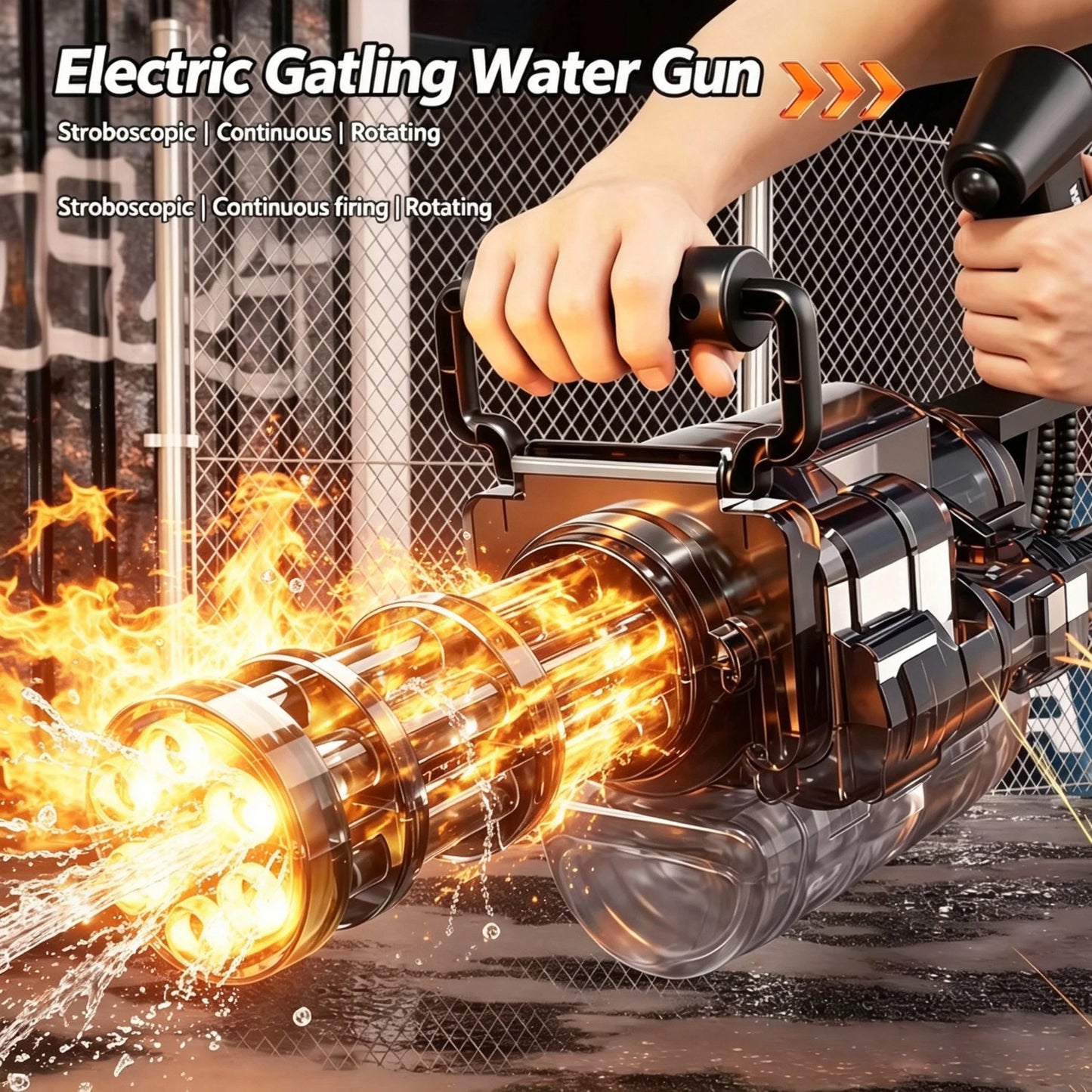 Children Simulated Firing Electric Water Gun Toy Gatling Automatic