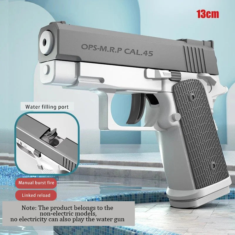 Electric Water Gun 1911 Rechargeable Automatic & Manual Spray Gun Toys
