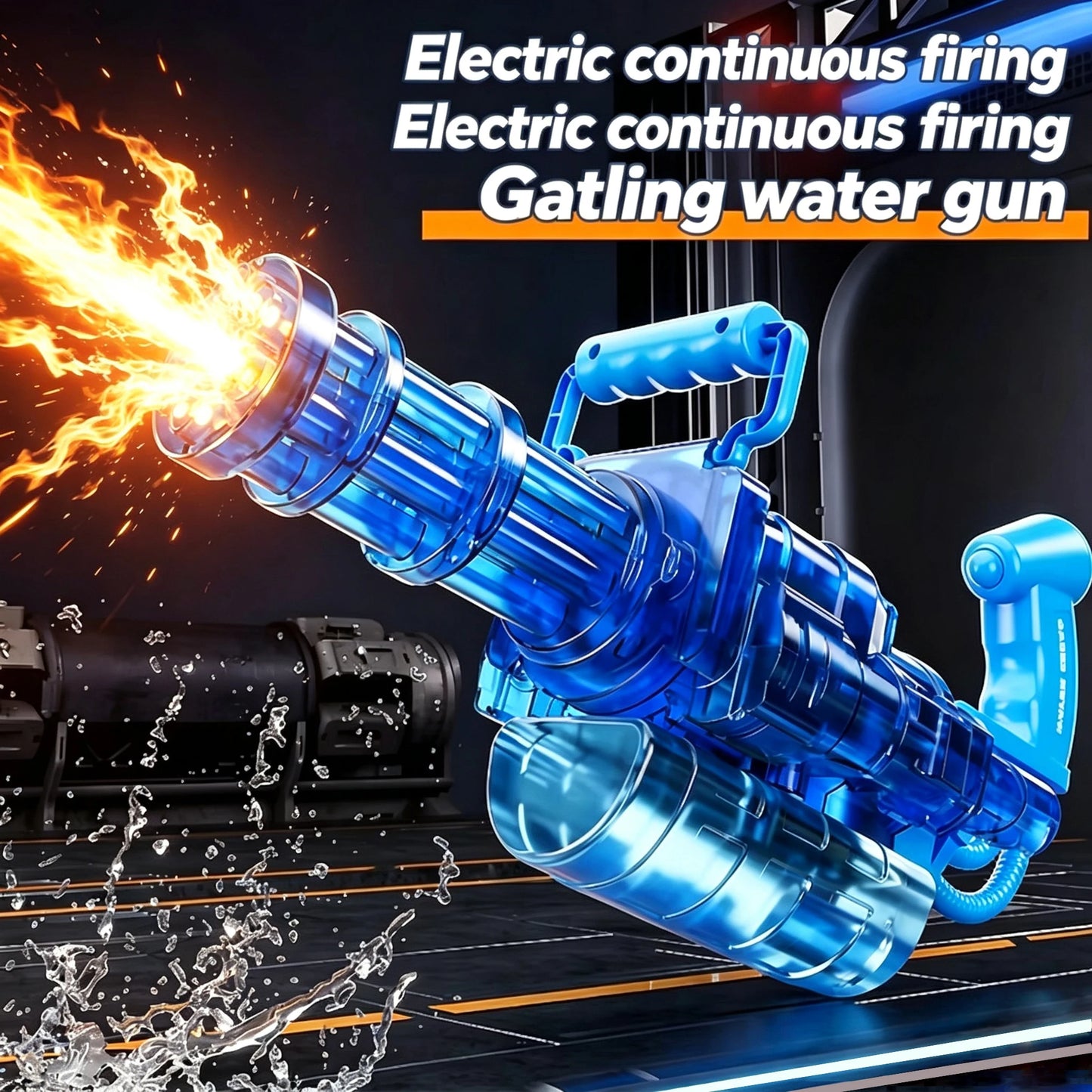Children Simulated Firing Electric Water Gun Toy Gatling Automatic